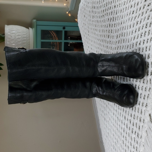 Steve Madden Intyce Pebbled Leather Slouchy Riding Soletech Boots - Picture 5 of 16